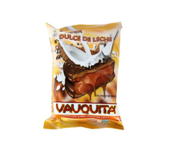 Vauquita Alfajor Junior Milk Chocolate Alfajor with Extra Dulce de Leche Filling, 55 g / 1.94 oz (pack of 6)