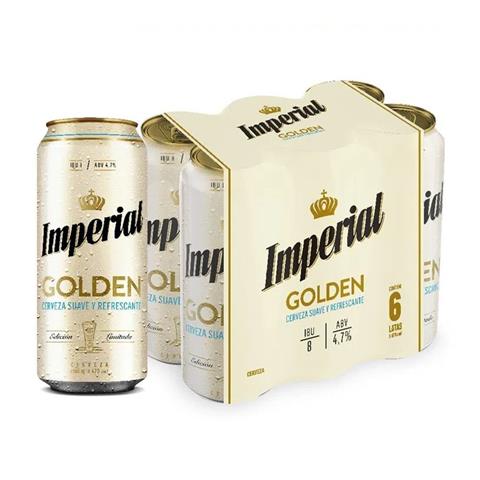 Imperial Golden Beer – six pack – 473 CC.