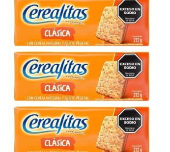 Cerealitas Classic Biscuits with Whole Grain Cereal & Vegetable Oil – 212 g / 7.47 oz – 3ct