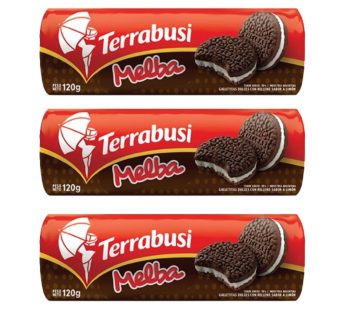 Melba Chocolate Flavor Cookies with Cream Filling – 120 g / 4.2 oz (pack of 3)