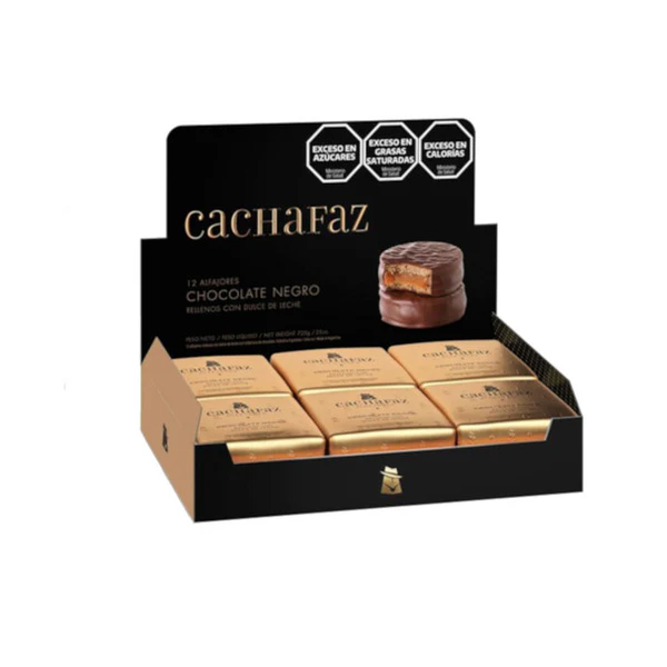 Alfajores "Cachafaz" Dark Chocolate - 12u 720g / 1.58lb