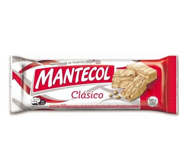 Mantecol Classic Flavor Semi-Soft Peanut Butter Nougat, 1 large bar - 253 g / 8.9 oz