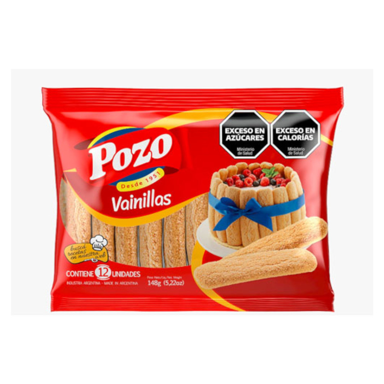 Pozo Vainillas with Soft Sprinkled Sugar and Vanilla Flavor - 148 g / 5.22 oz (pack of 3)