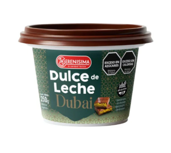 La Serenísima Dulce de Leche Dubai – With Chocolate And Pistacho Flavor 250g/8.81oz